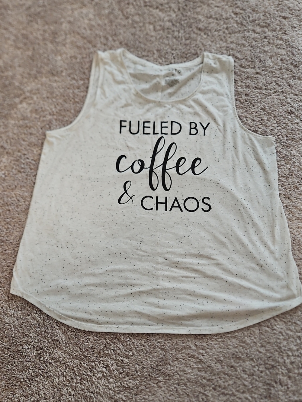 Apt. 9 Speckled 'Fueled by Coffee & Chaos' Graphic Tank